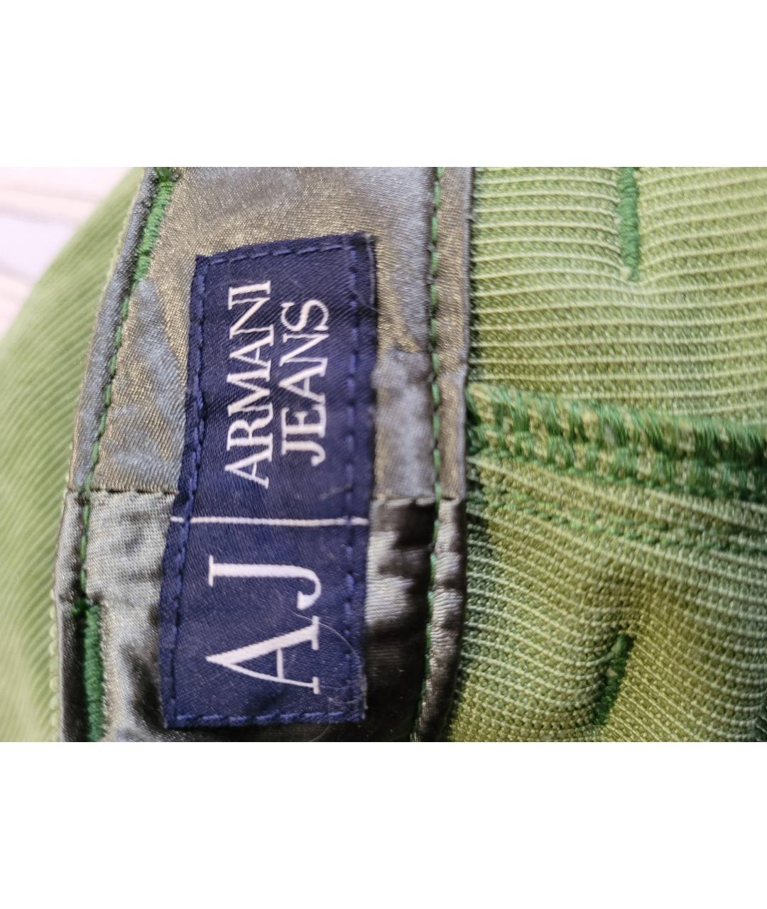 ARMANI JEANS Зеленые прямые джинсы, фото 3