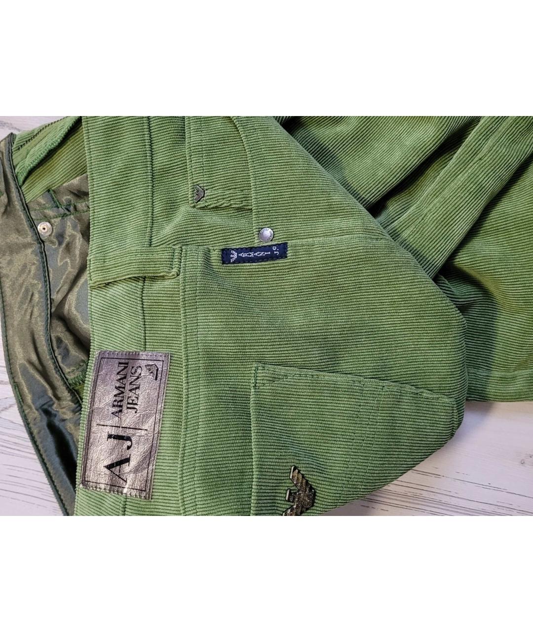 ARMANI JEANS Зеленые прямые джинсы, фото 8