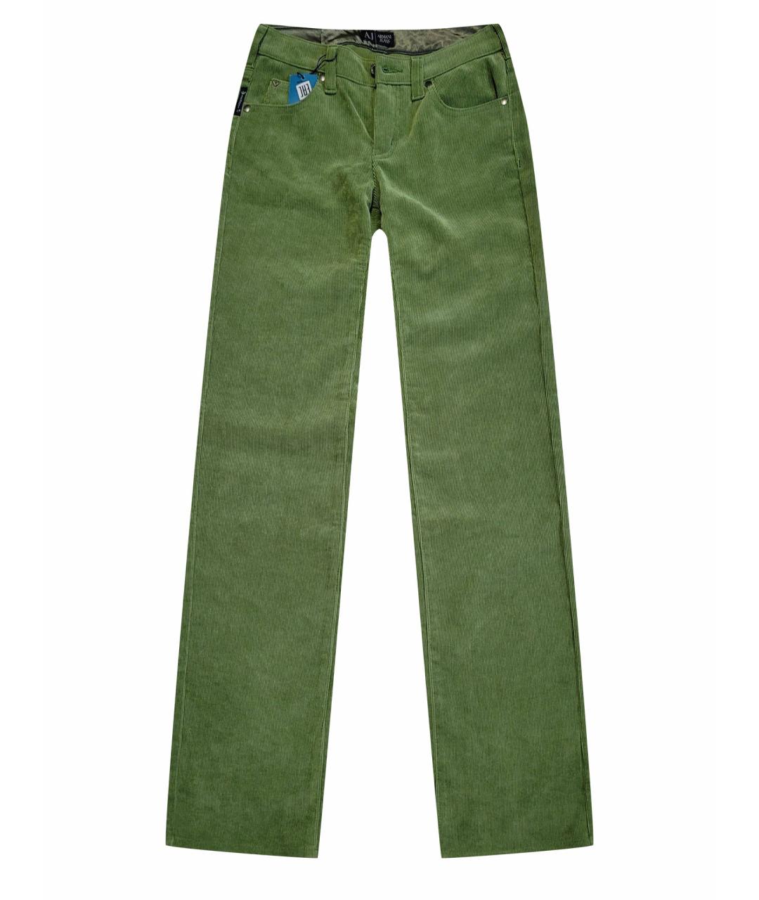 ARMANI JEANS Зеленые прямые джинсы, фото 1