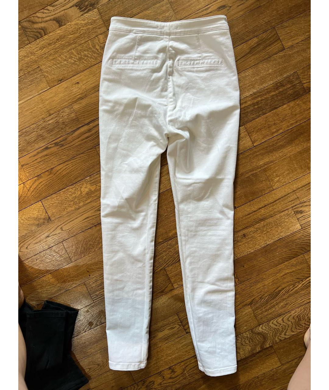 MAJE Белые хлопковые джинсы слим, фото 2