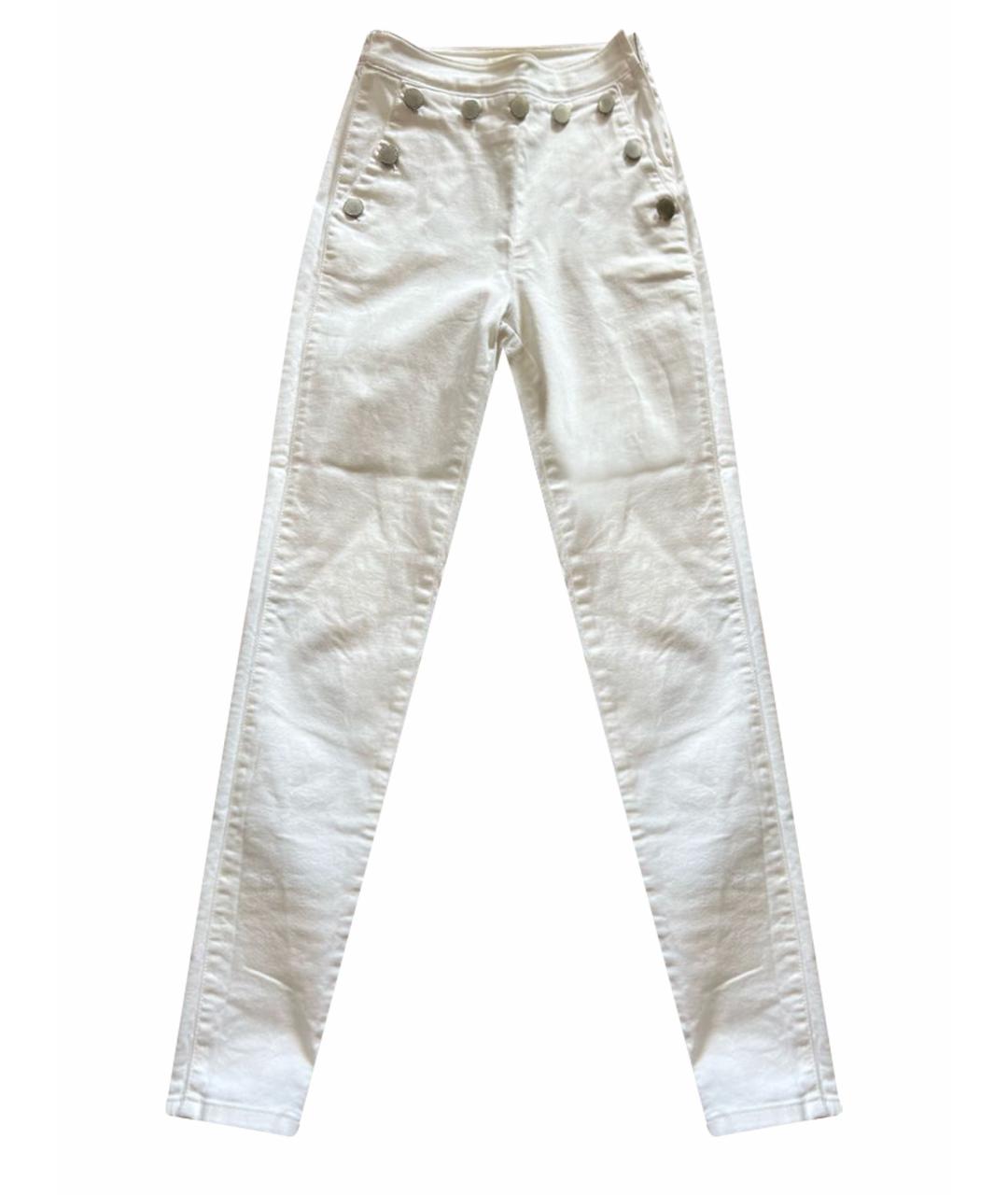 MAJE Белые хлопковые джинсы слим, фото 1