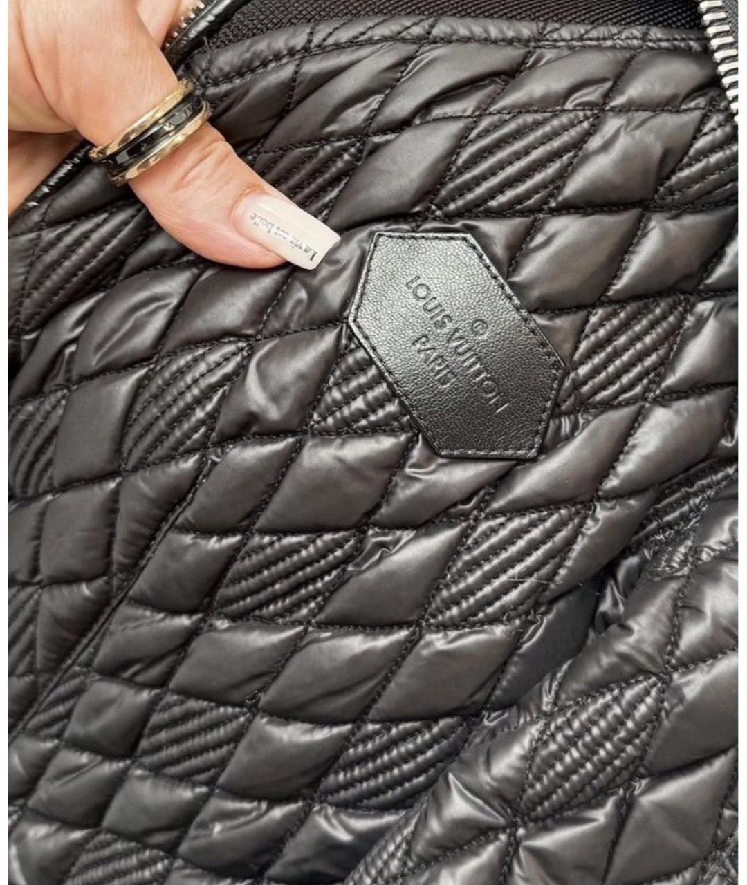 LOUIS VUITTON Черное полиамидовое пальто, фото 4