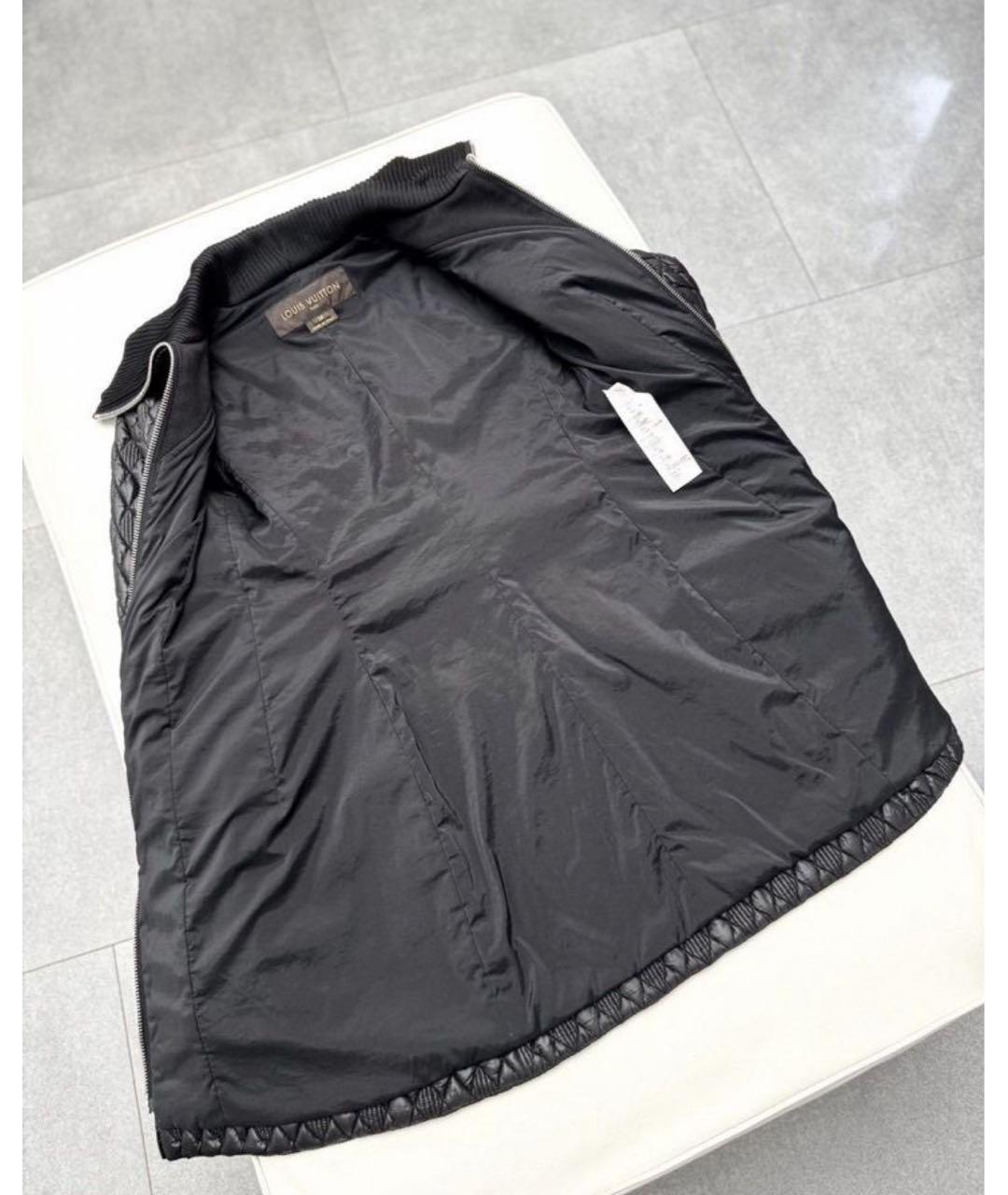 LOUIS VUITTON Черное полиамидовое пальто, фото 8