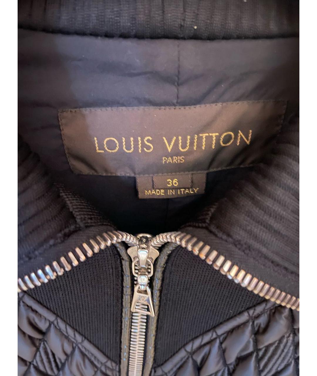 LOUIS VUITTON PRE-OWNED Черное полиамидовое пальто, фото 4