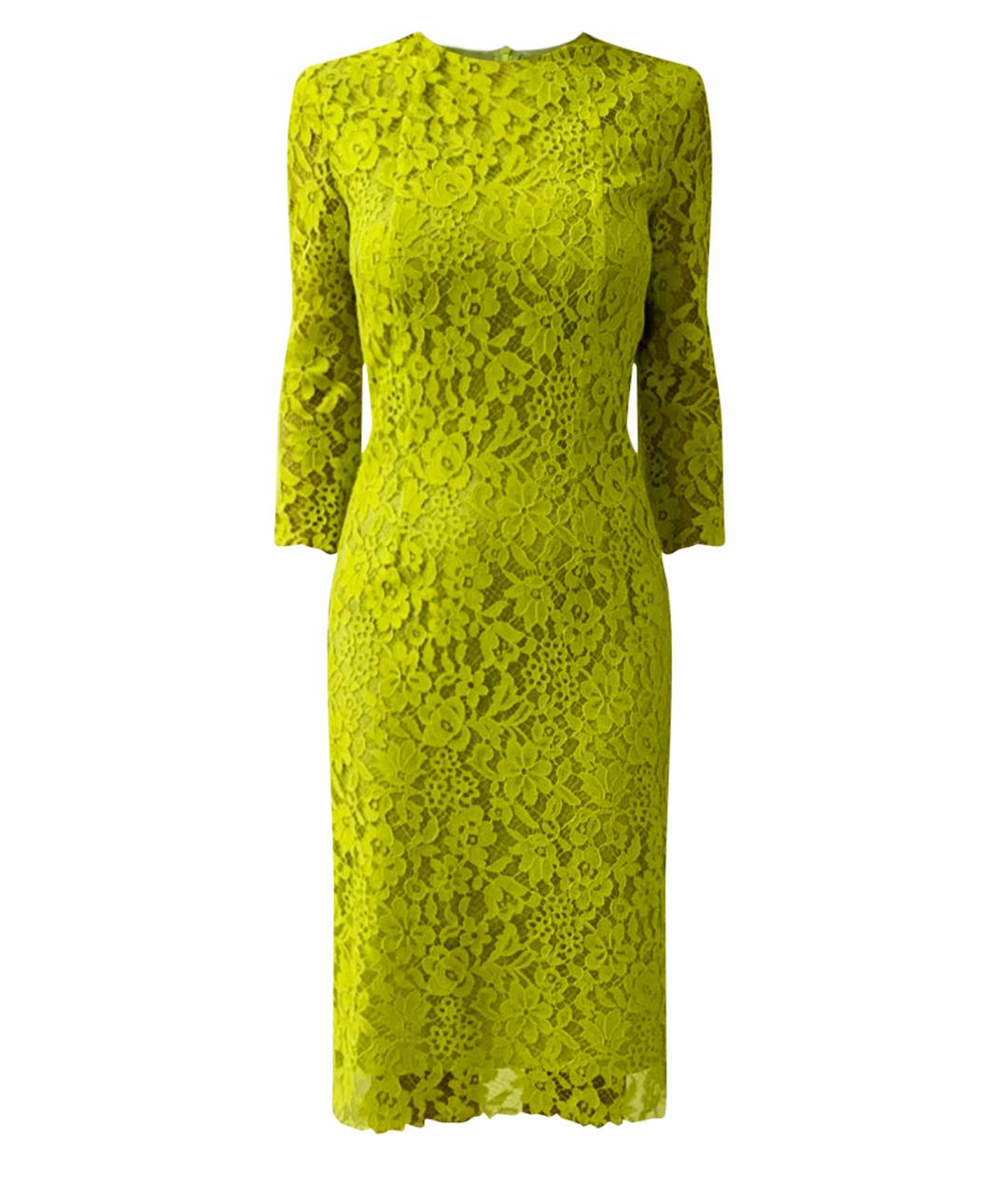 JOSEPH Салатовыое кружевное коктейльное платье, фото 1