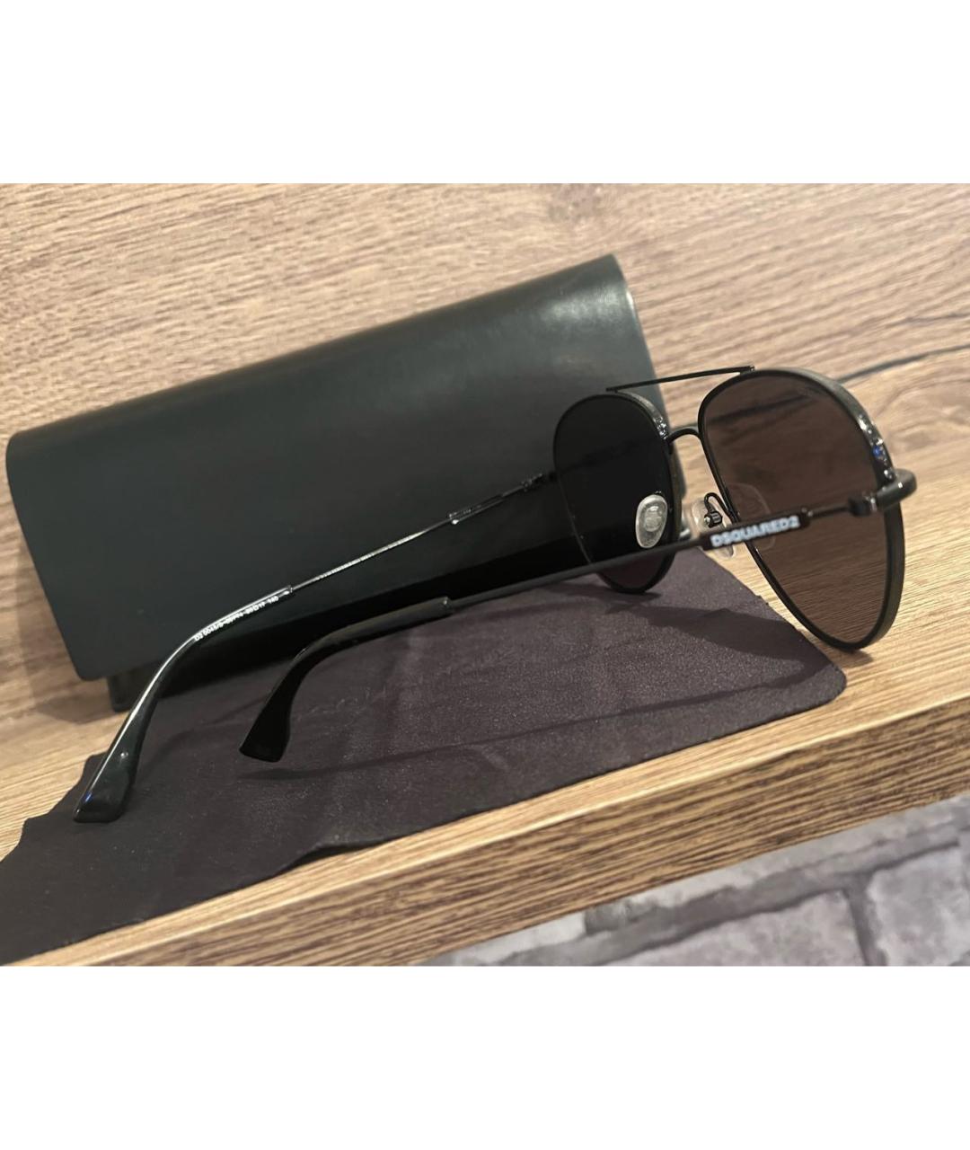 DSQUARED2 Черные металлические солнцезащитные очки, фото 5