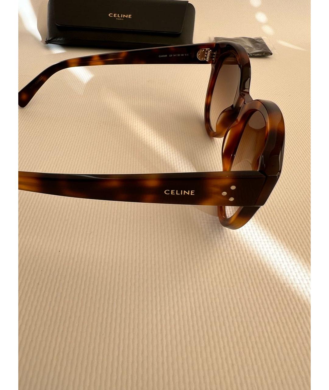 CELINE PRE-OWNED Коричневые солнцезащитные очки, фото 7