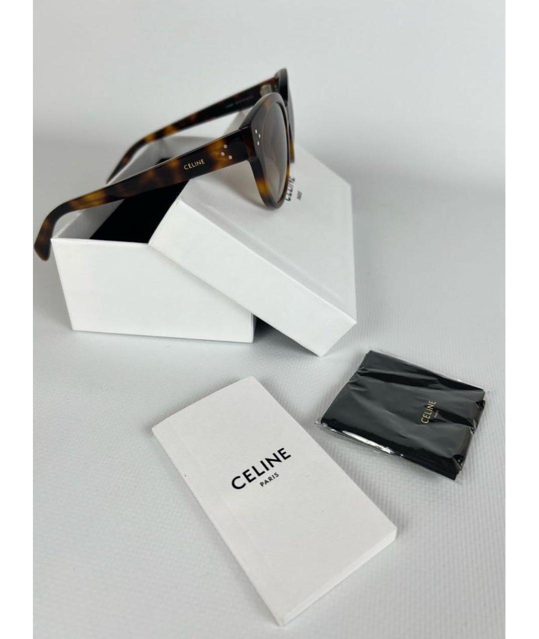 CELINE Коричневые солнцезащитные очки, фото 8