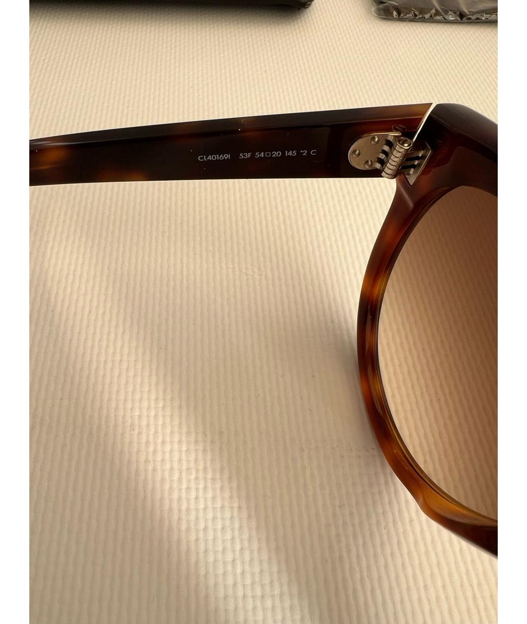CELINE PRE-OWNED Коричневые солнцезащитные очки, фото 8