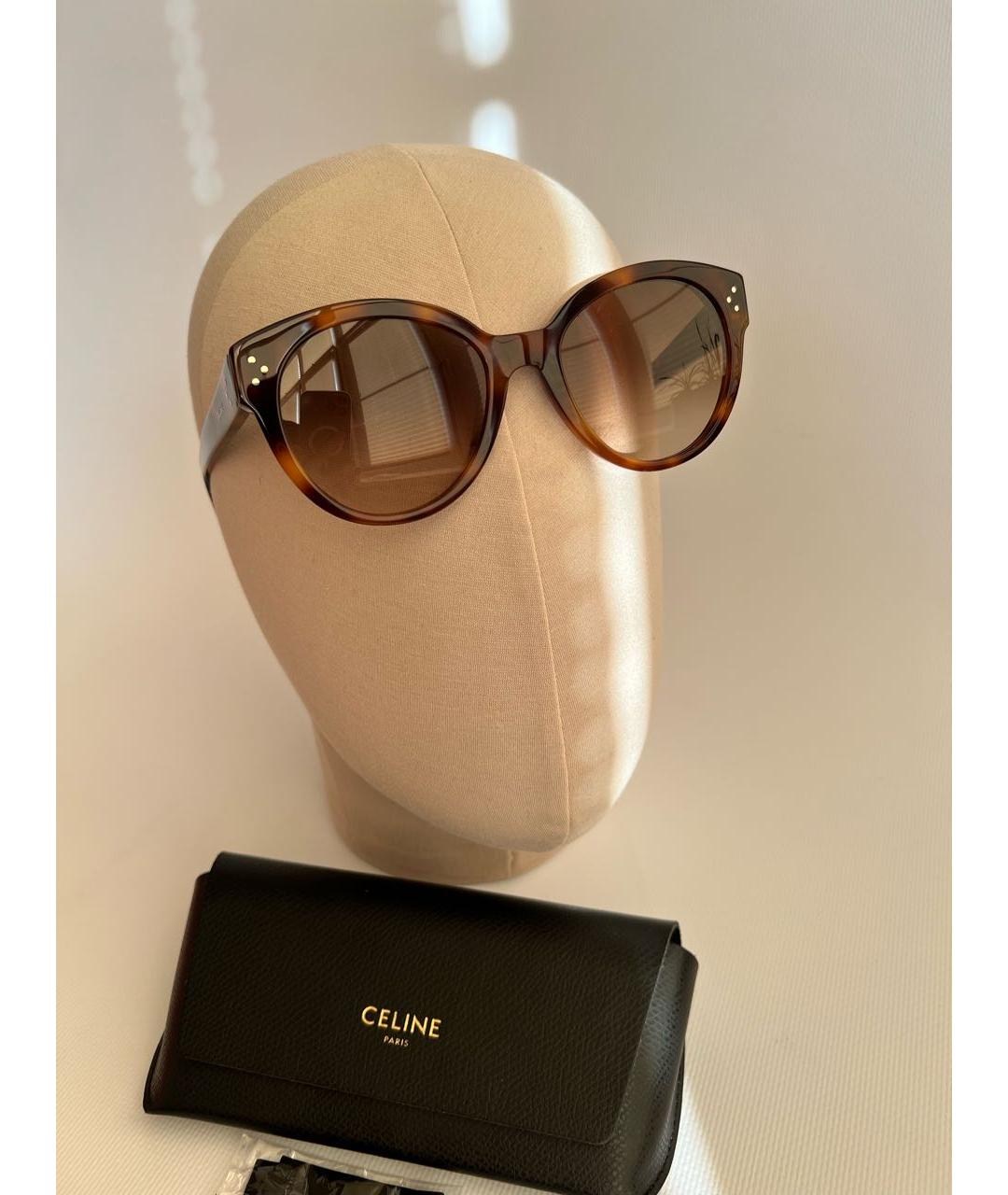 CELINE PRE-OWNED Коричневые солнцезащитные очки, фото 2