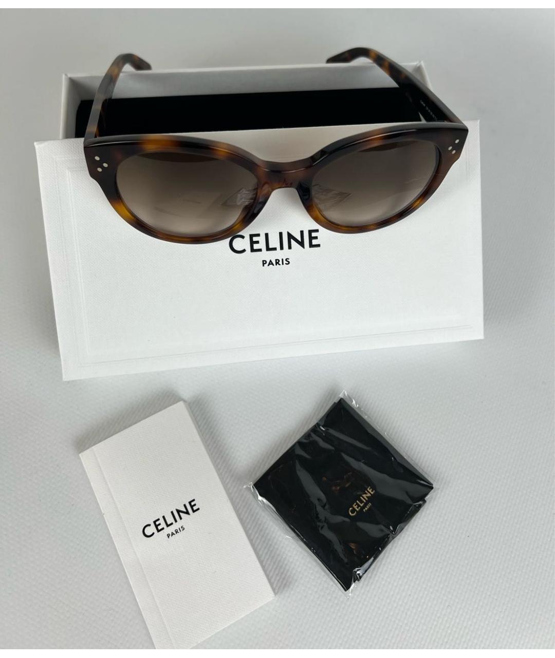 CELINE Коричневые солнцезащитные очки, фото 2