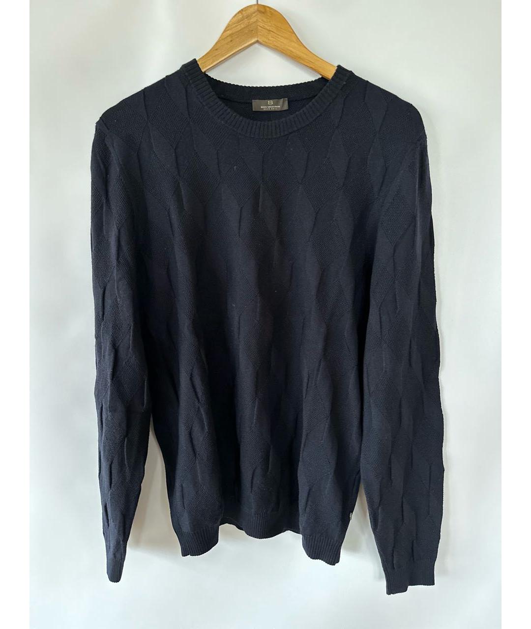 HUGO BOSS Темно-синий вискозный джемпер / свитер, фото 4