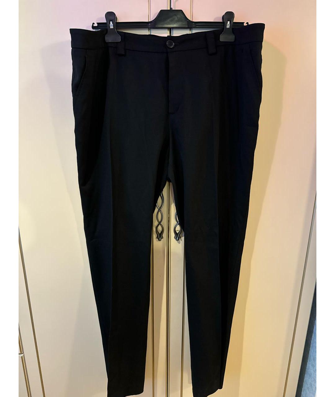 BURBERRY Черные шерстяные классические брюки, фото 9