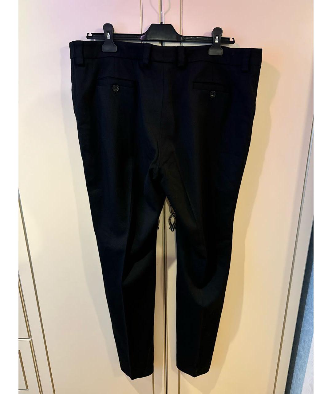 BURBERRY Черные шерстяные классические брюки, фото 2