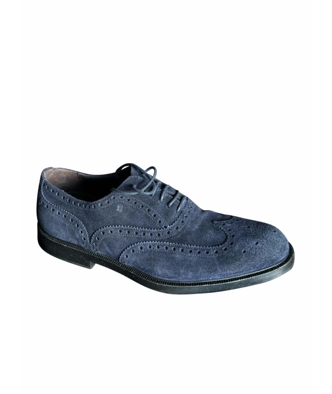 FRATELLI ROSSETTI Темно-синие замшевые туфли, фото 1