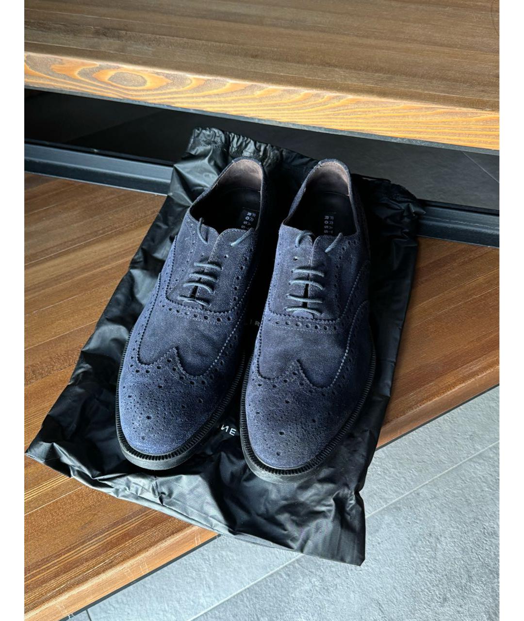 FRATELLI ROSSETTI Темно-синие замшевые туфли, фото 2