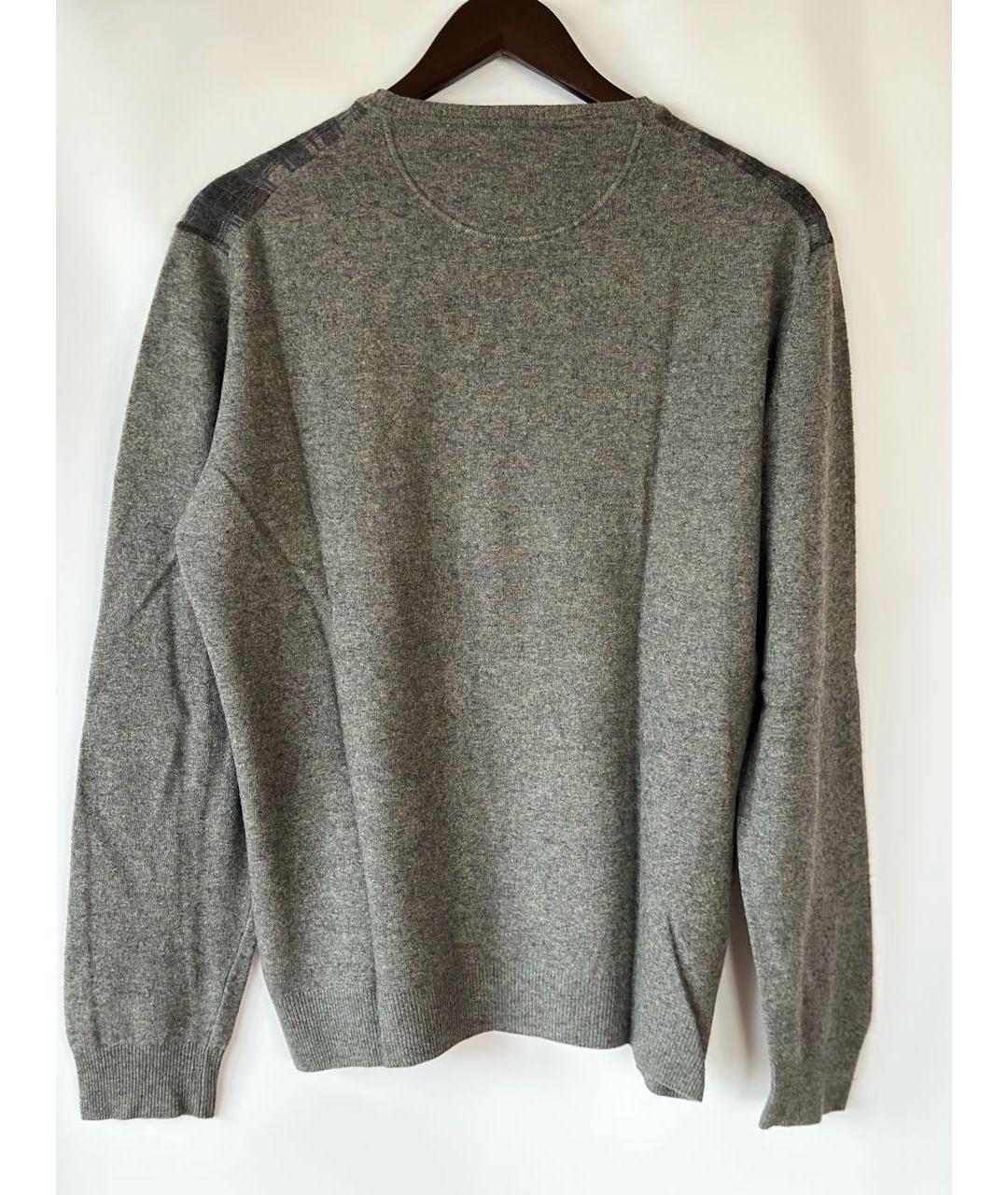 TRUSSARDI Серый кашемировый джемпер / свитер, фото 2