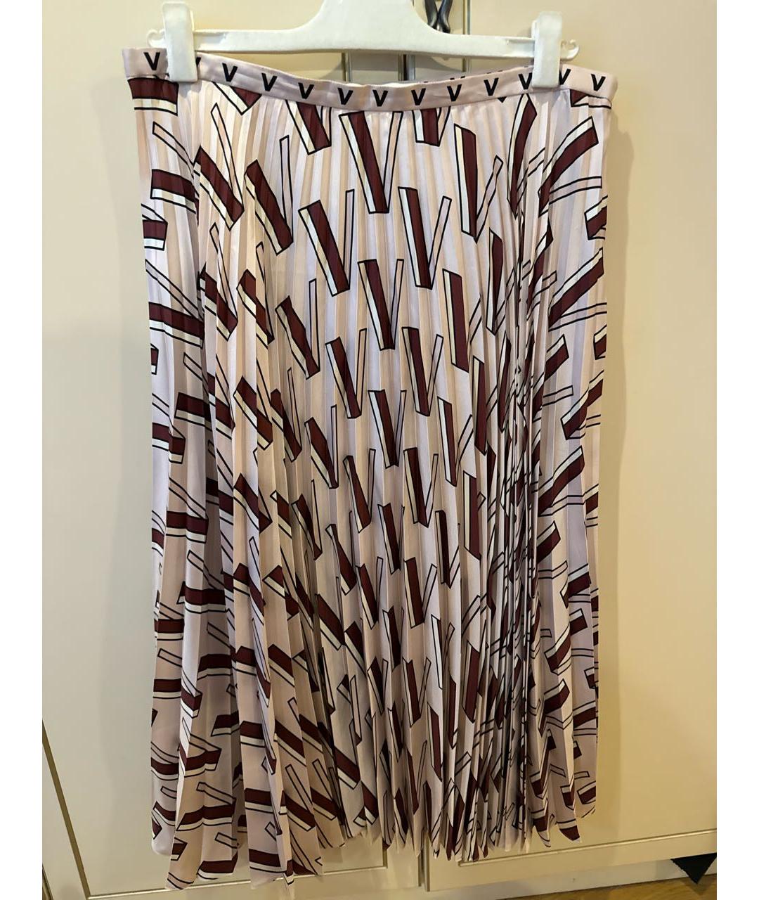 VALENTINO Мульти шелковая юбка макси, фото 9