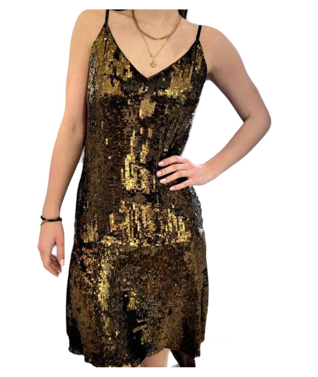 TWIN-SET Золотое вечернее платье, фото 2