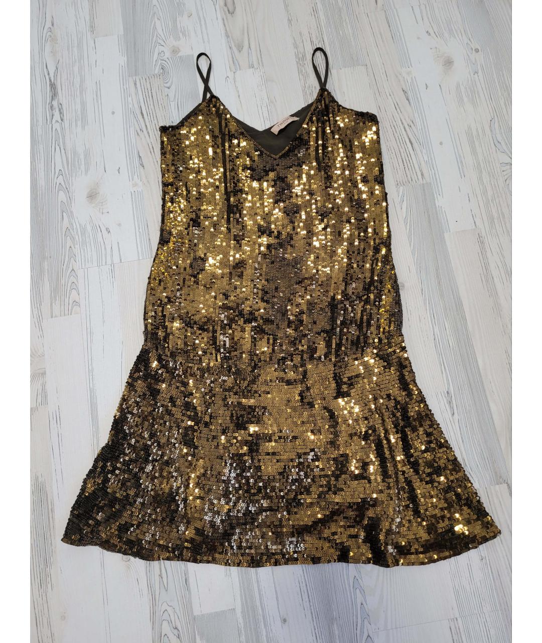 TWIN-SET Золотое вечернее платье, фото 6