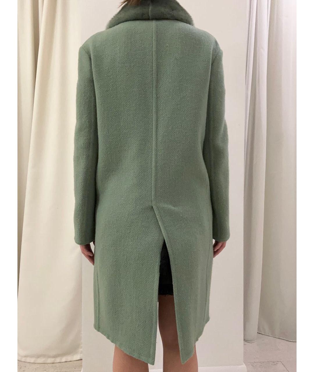 ERMANNO SCERVINO Зеленые шерстяное пальто, фото 3