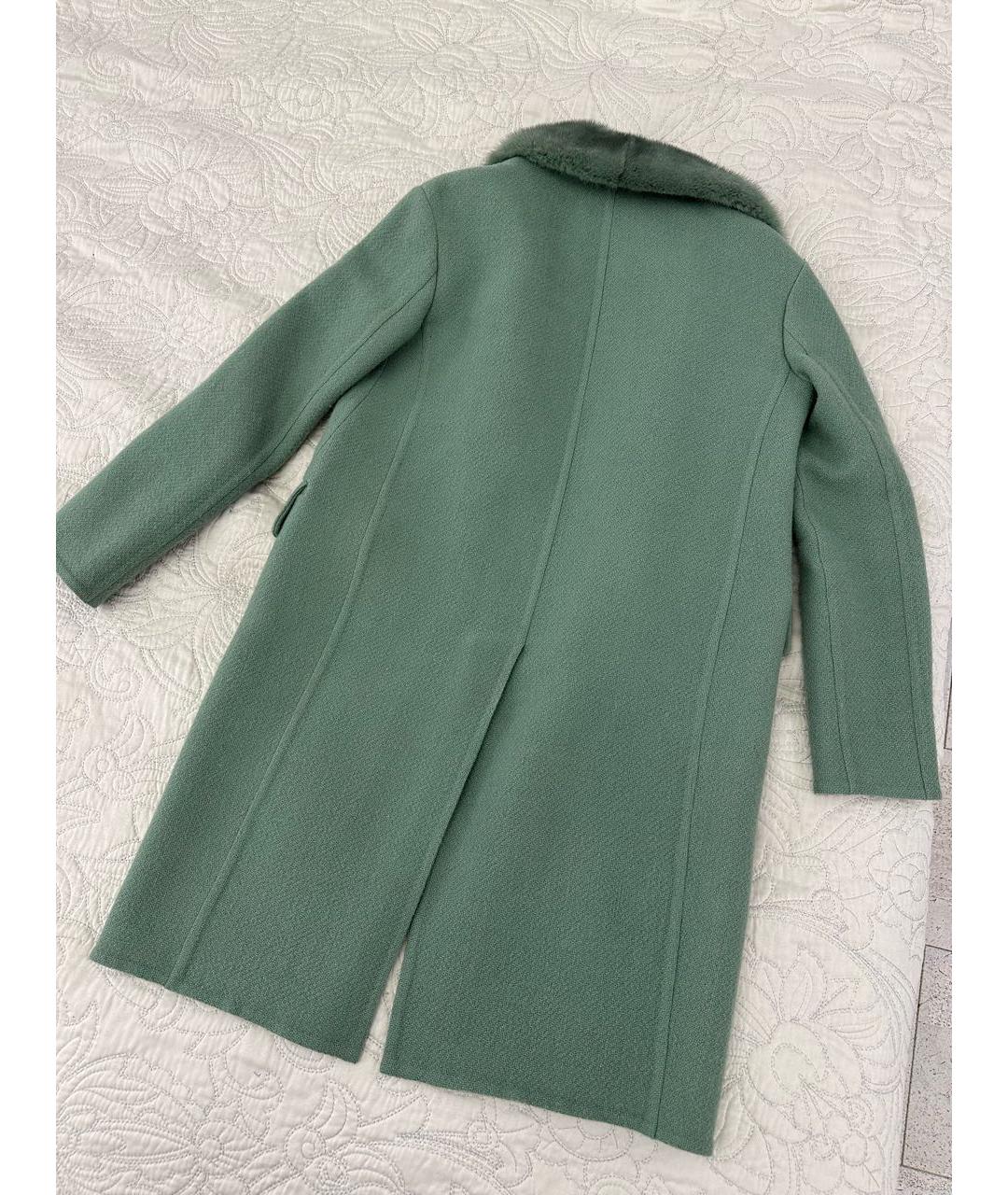 ERMANNO SCERVINO Зеленые шерстяное пальто, фото 7