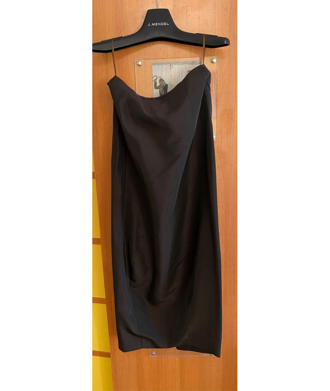 GIANFRANCO FERRE Черная ацетатная юбка миди, фото 7