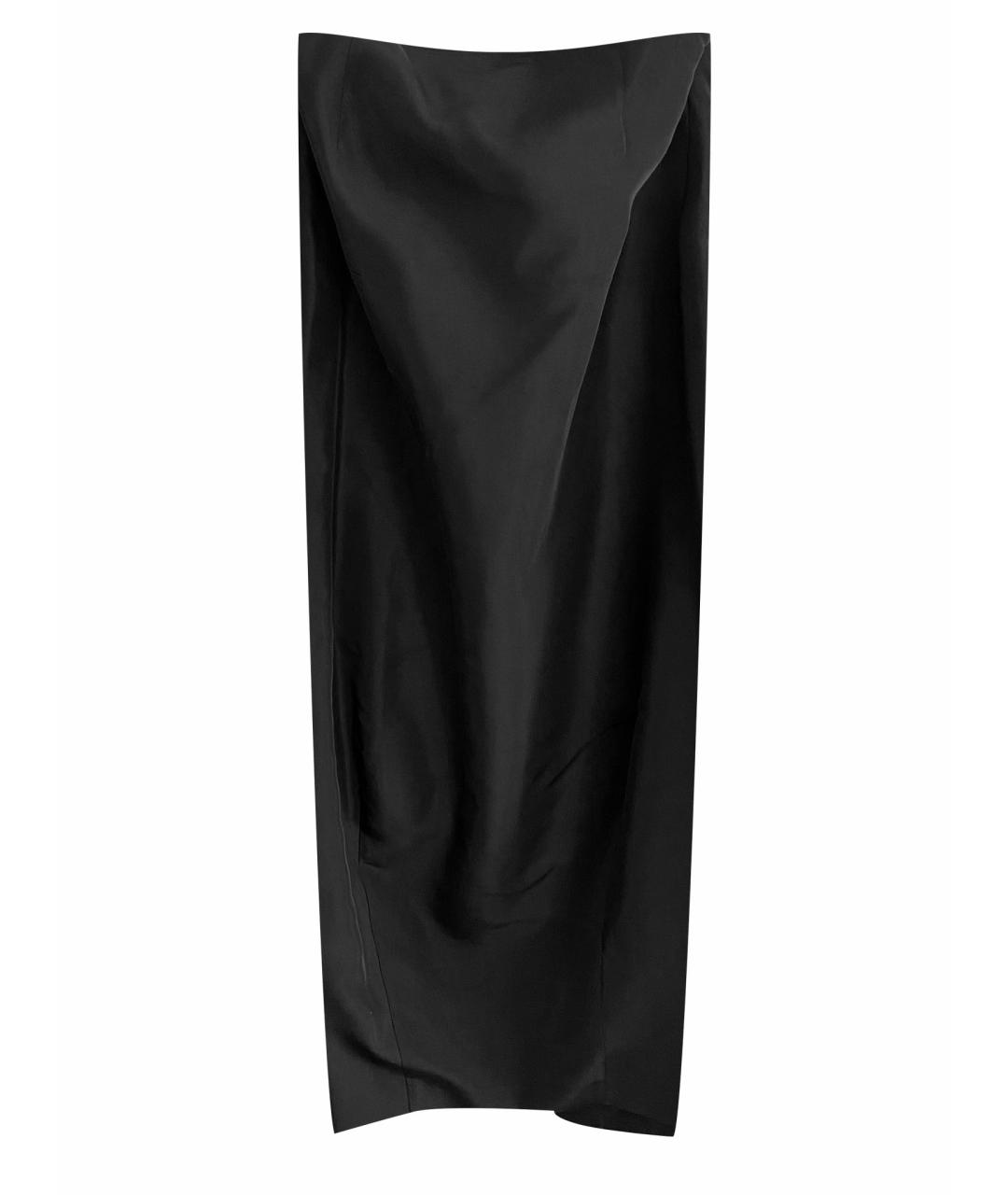 GIANFRANCO FERRE Черная ацетатная юбка миди, фото 1