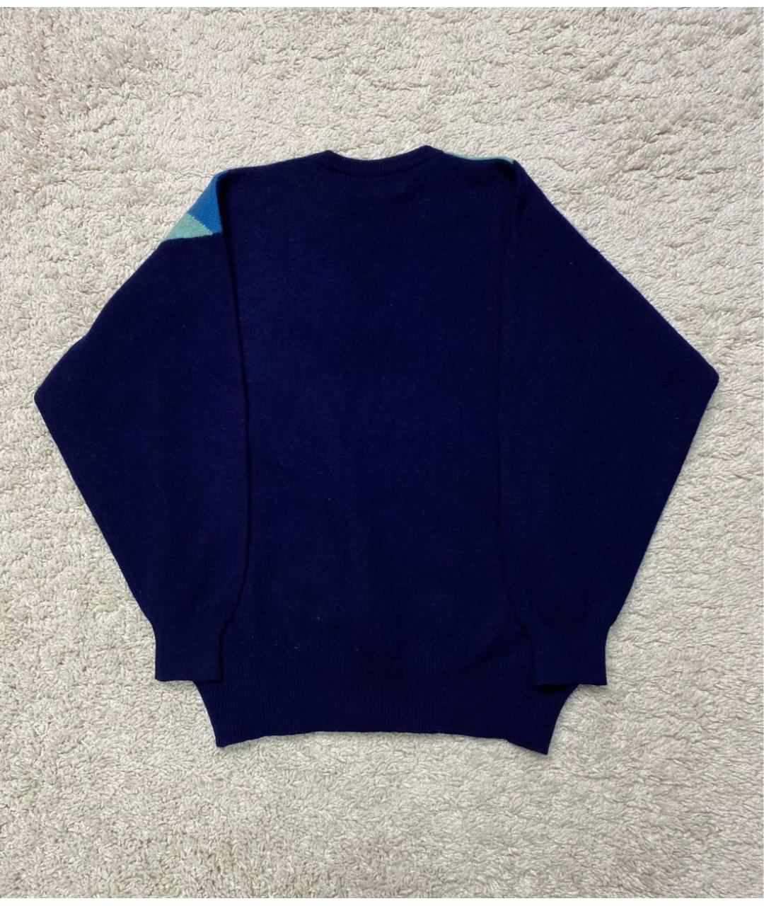 BURBERRY Синий шерстяной джемпер / свитер, фото 2