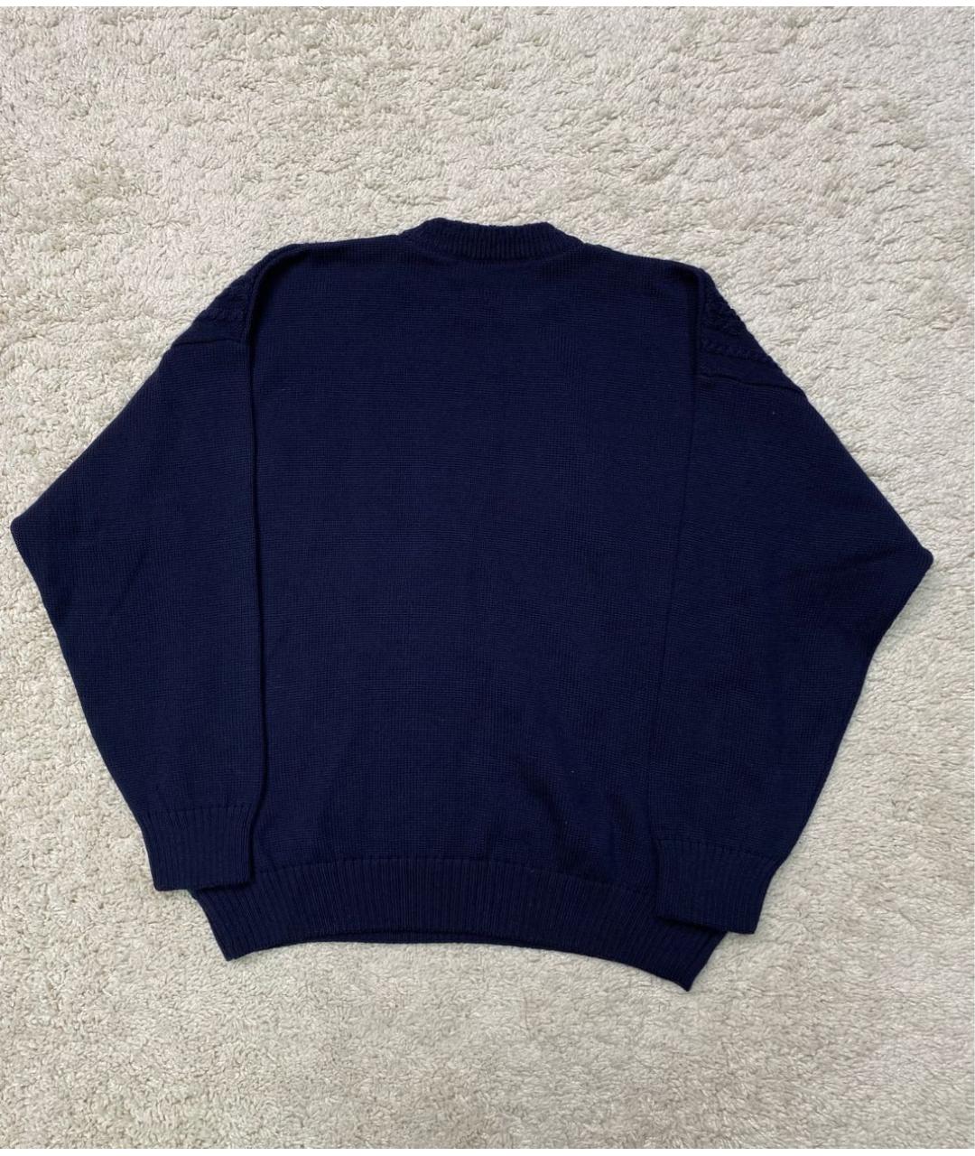 BURBERRY Темно-синий шерстяной джемпер / свитер, фото 2