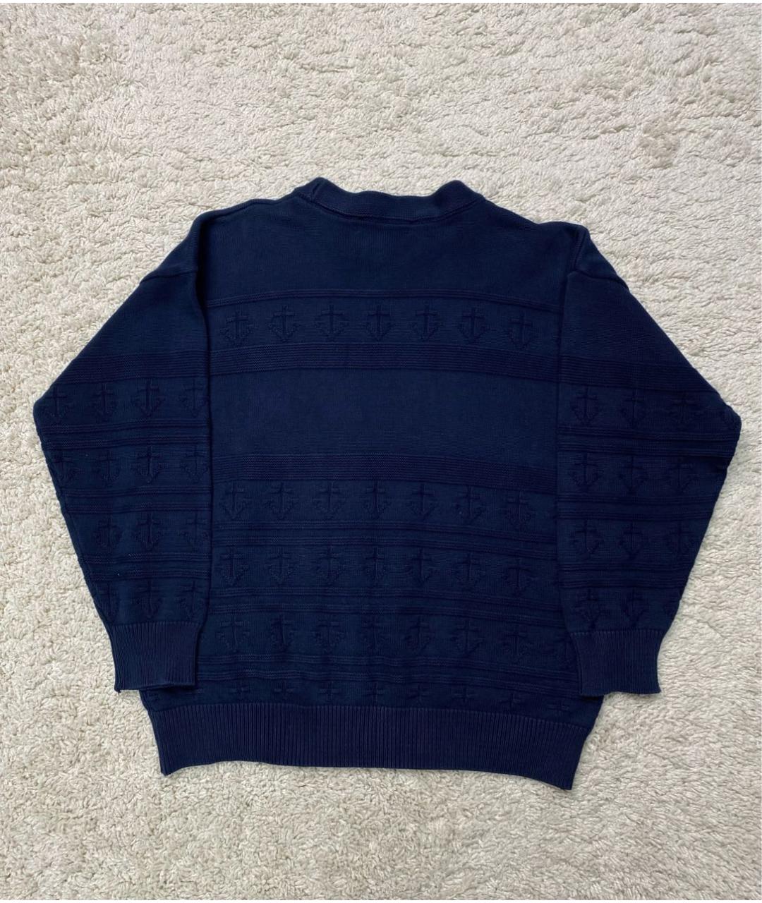 BURBERRY Темно-синий хлопковый джемпер / свитер, фото 2