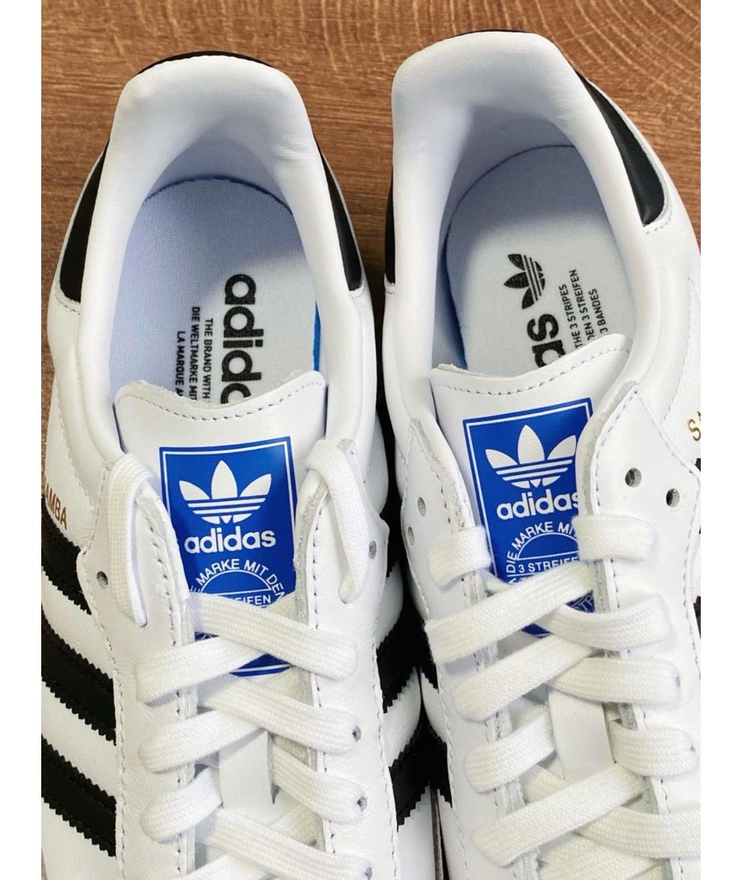 ADIDAS Белые кожаные кеды, фото 5