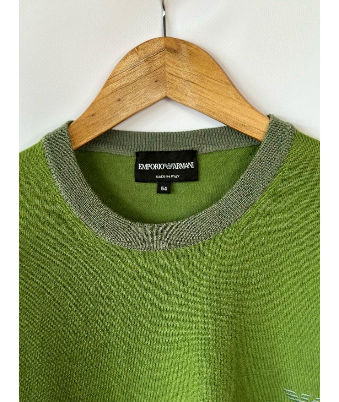 EMPORIO ARMANI Зеленый джемпер / свитер, фото 3