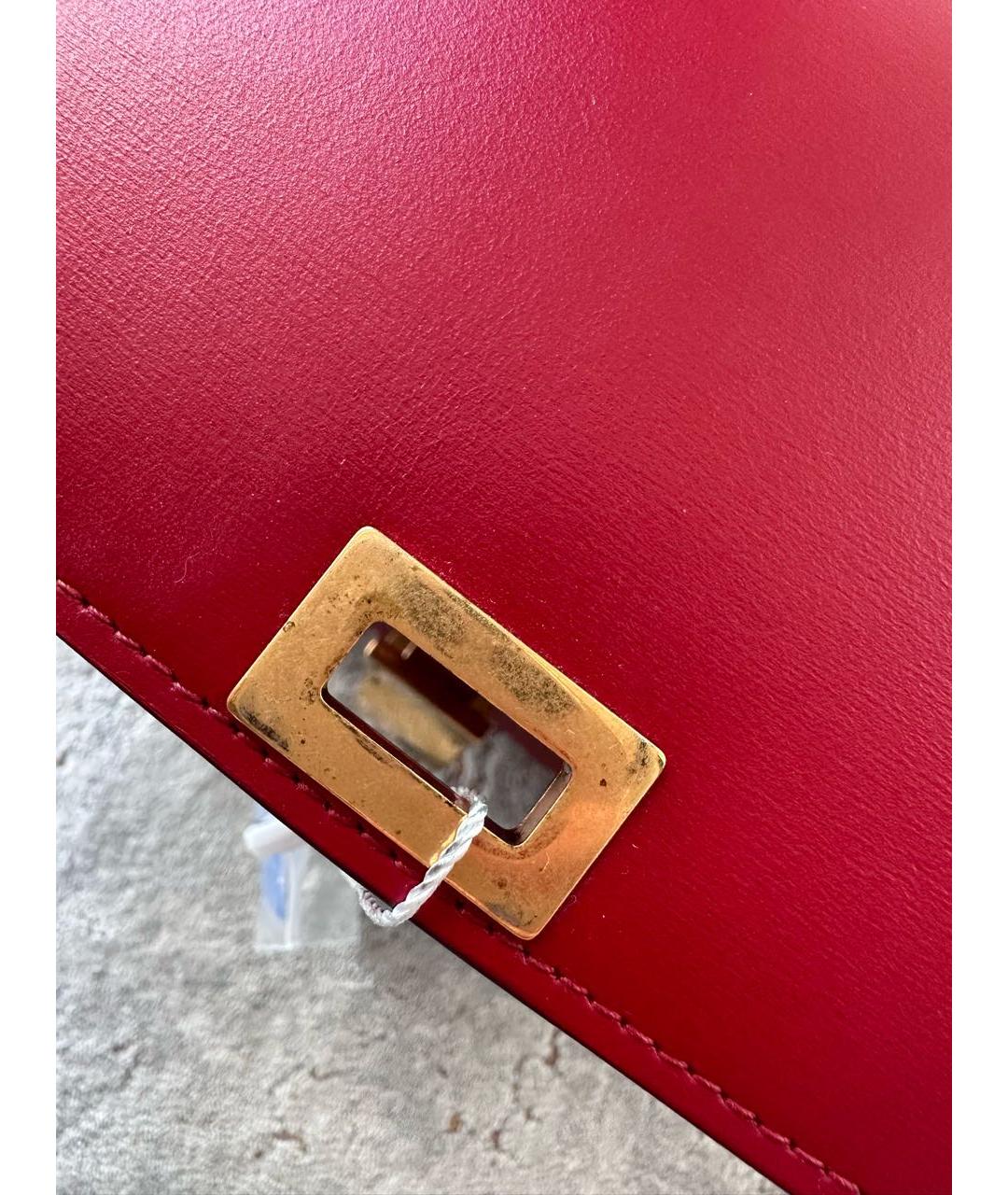 CELINE PRE-OWNED Красная кожаная сумка через плечо, фото 7