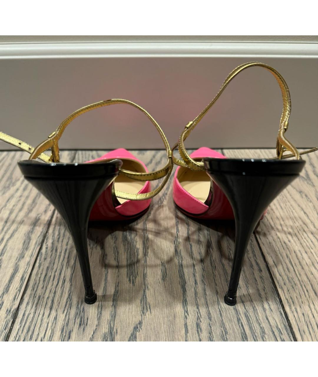 CHRISTIAN LOUBOUTIN Розовые кожаные туфли, фото 3