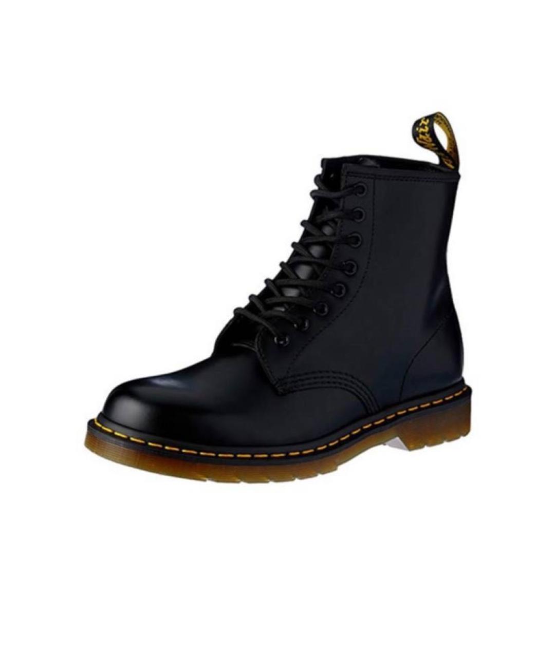 DR. MARTENS Черные кожаные высокие ботинки, фото 2