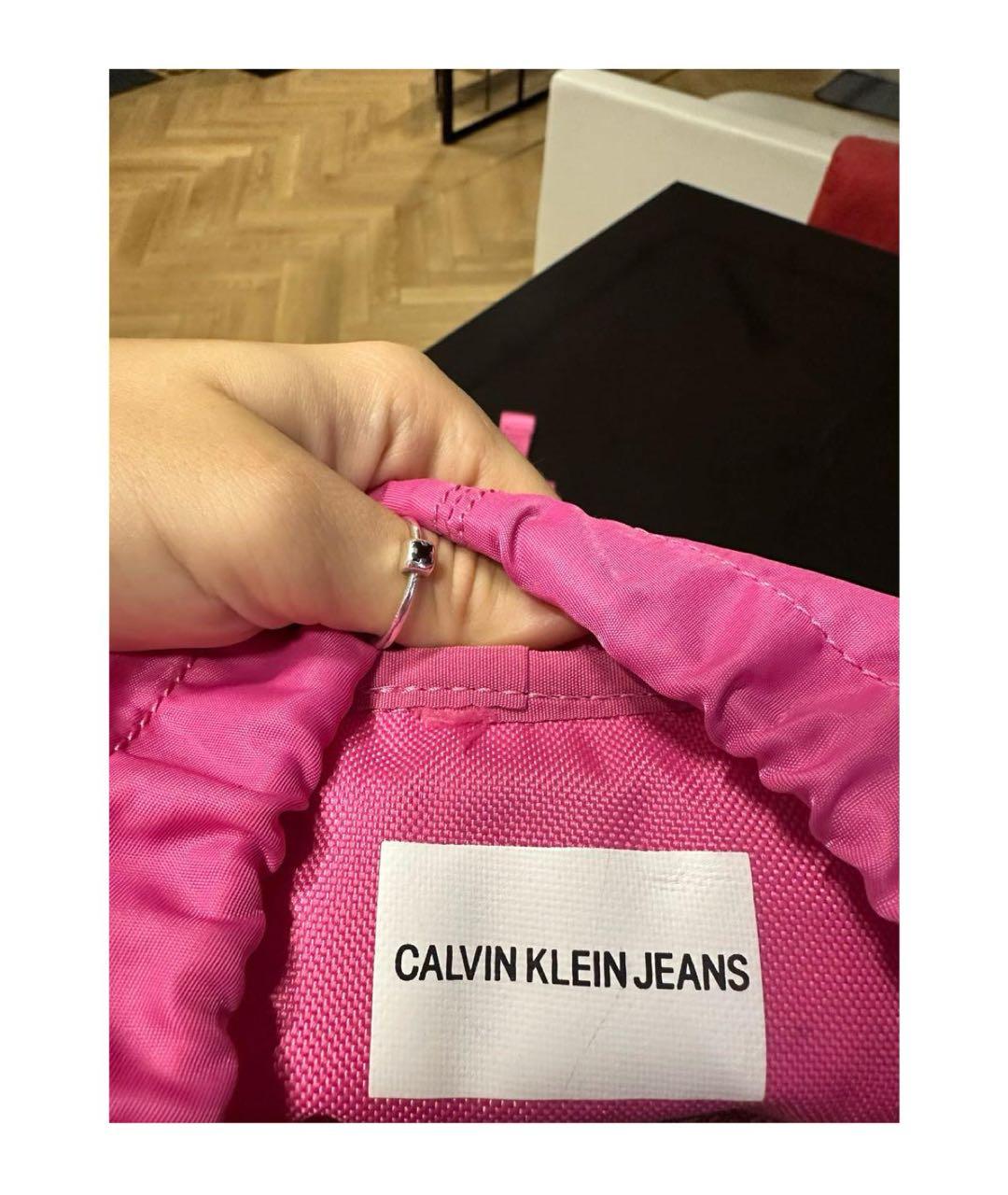 CALVIN KLEIN JEANS Розовый синтетический рюкзак, фото 4