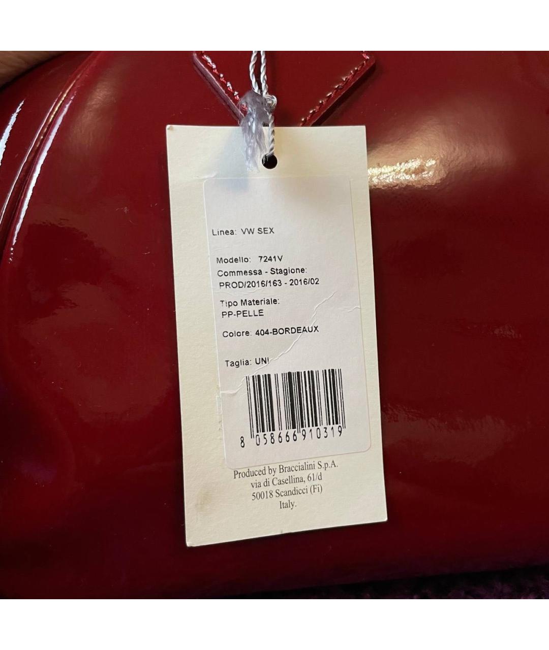 VIVIENNE WESTWOOD Красная сумка с короткими ручками из искусственной кожи, фото 8