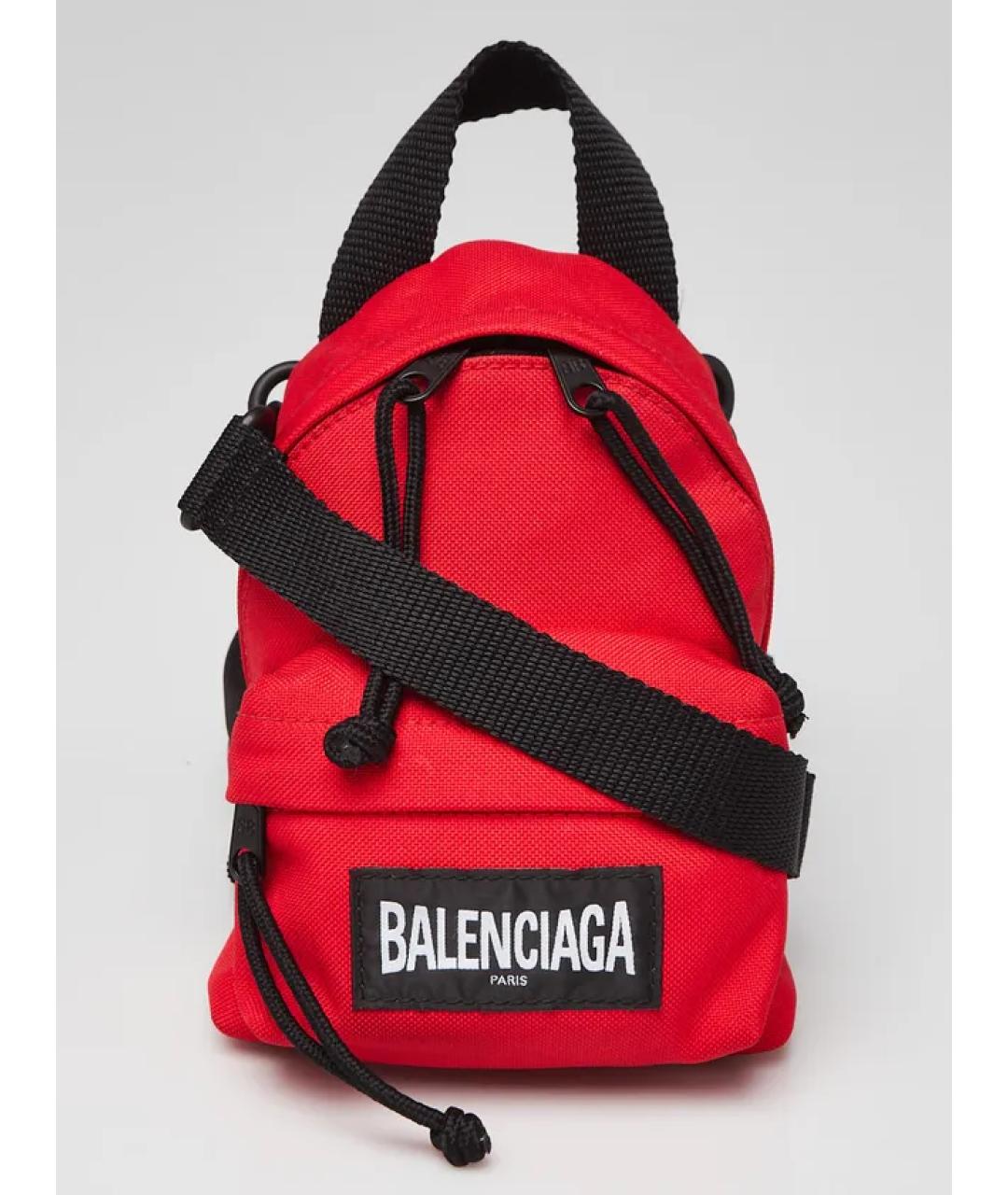 BALENCIAGA Красная тканевая сумка с короткими ручками, фото 4