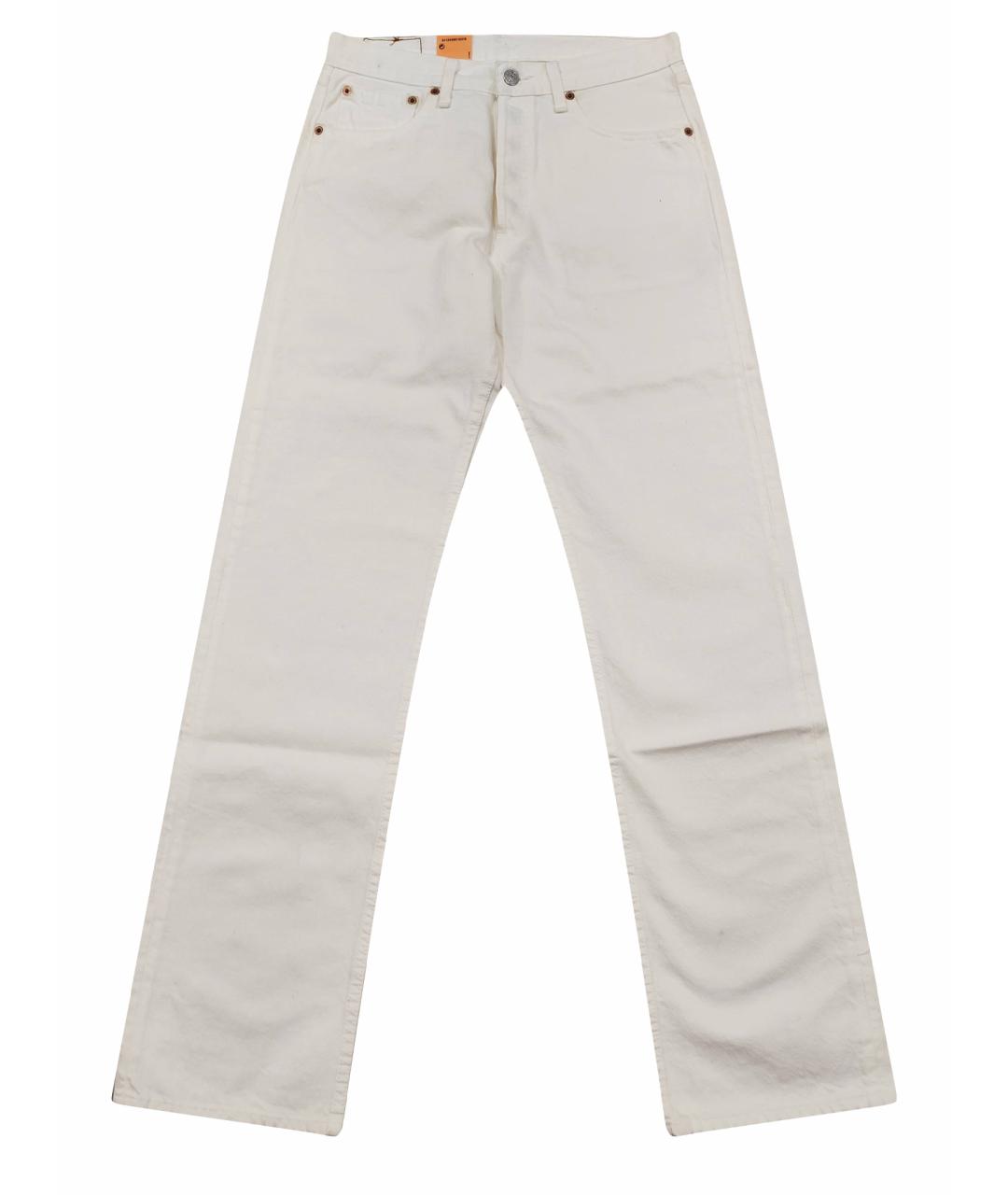 LEVI'S Белые хлопковые прямые джинсы, фото 1
