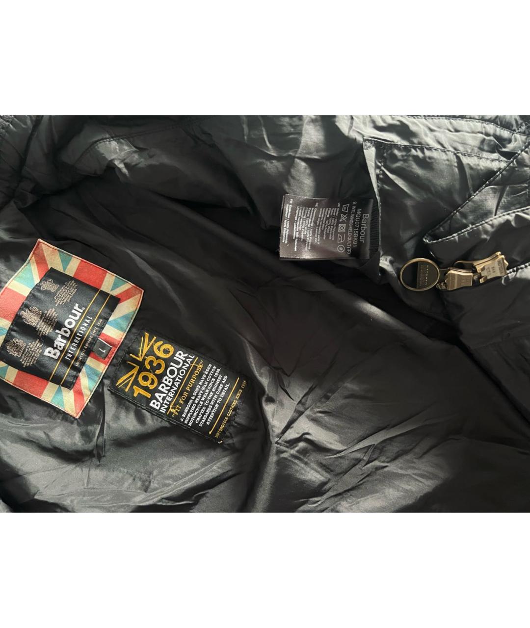 BARBOUR Черная полиэстеровая куртка, фото 8