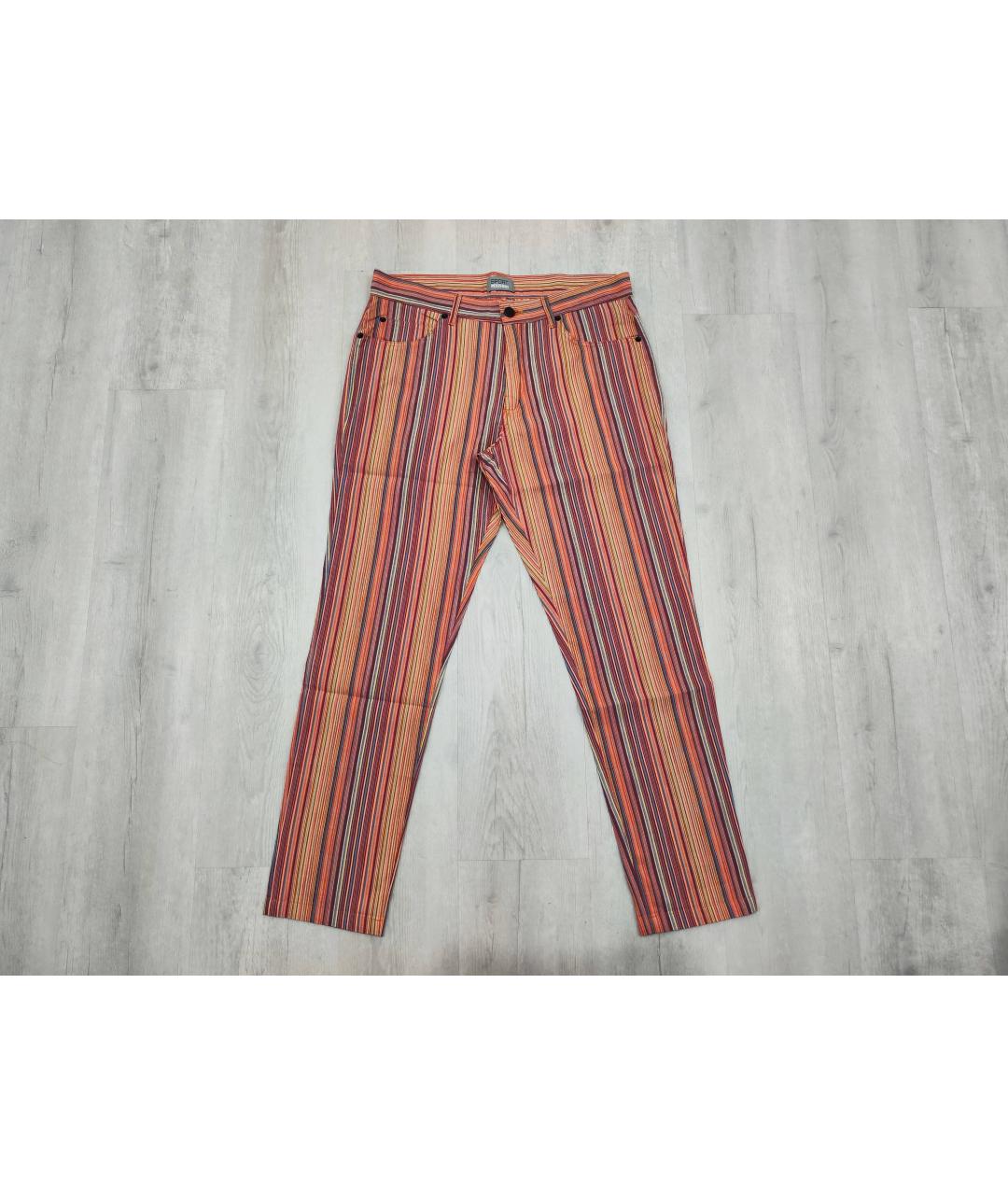 MISSONI Оранжевое хлопковые повседневные брюки, фото 6