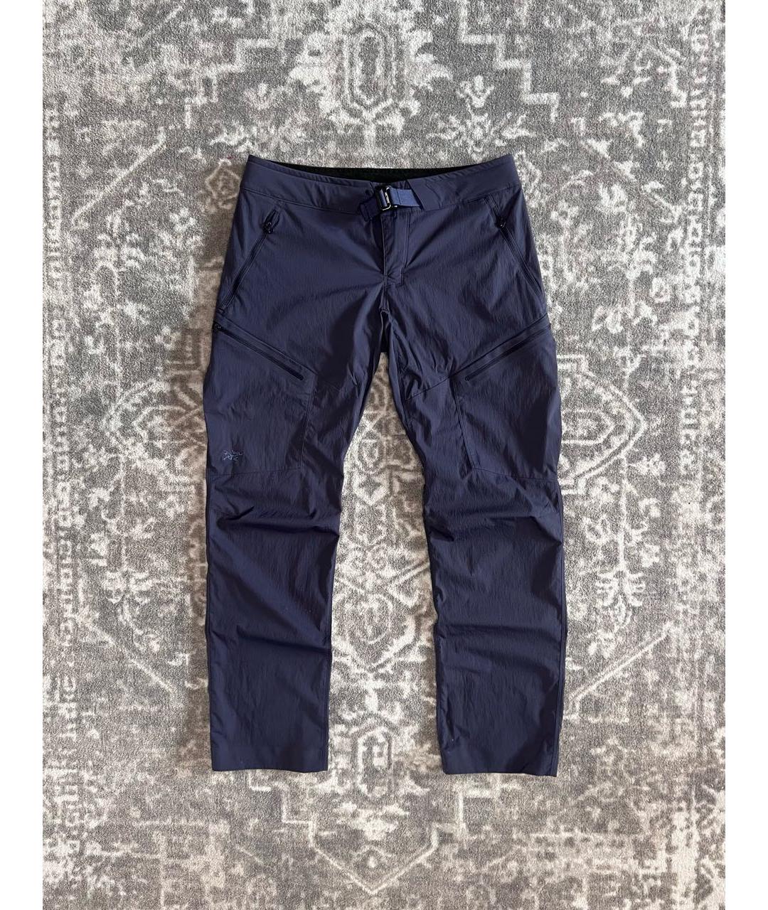 ARC'TERYX Темно-синие синтетические прямые брюки, фото 9