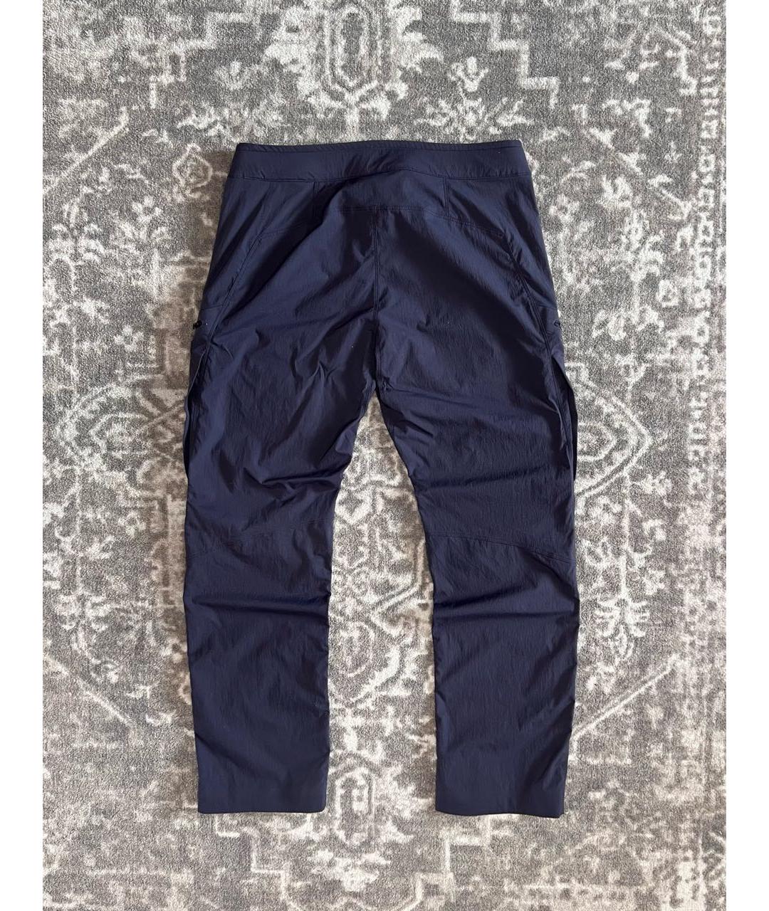 ARC'TERYX Темно-синие синтетические прямые брюки, фото 3