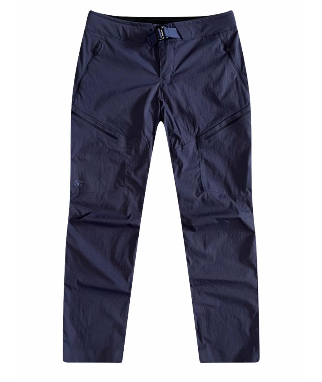 ARC'TERYX Темно-синие синтетические прямые брюки, фото 1