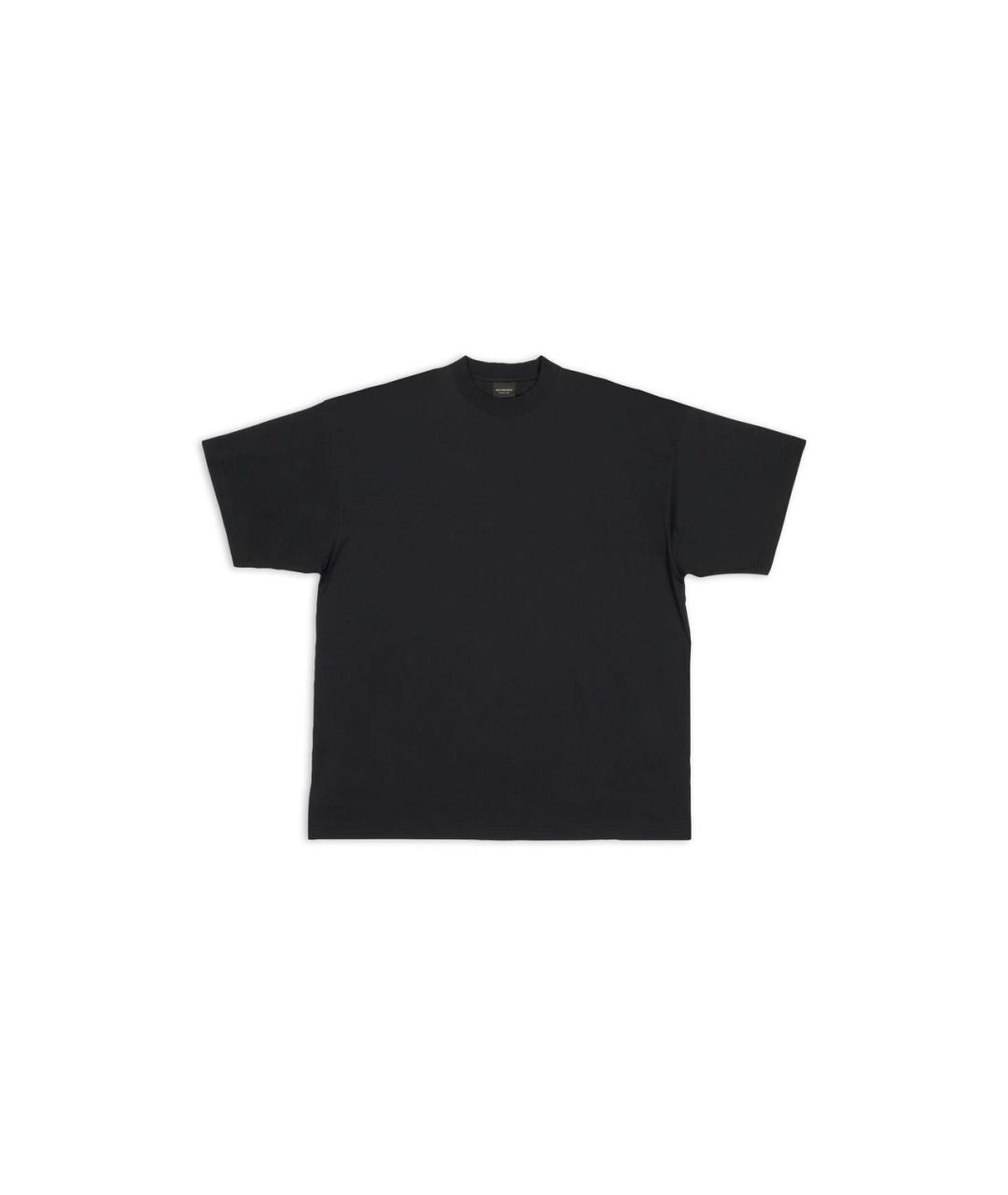 BALENCIAGA Черная хлопковая футболка, фото 1