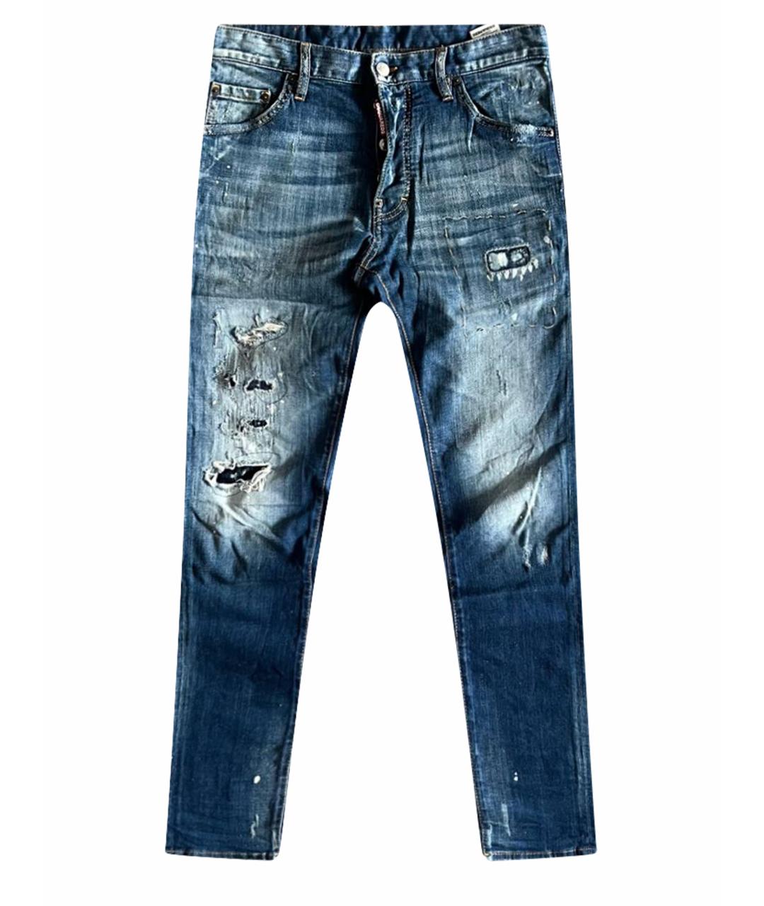 DSQUARED2 Темно-синие хлопковые джинсы скинни, фото 1