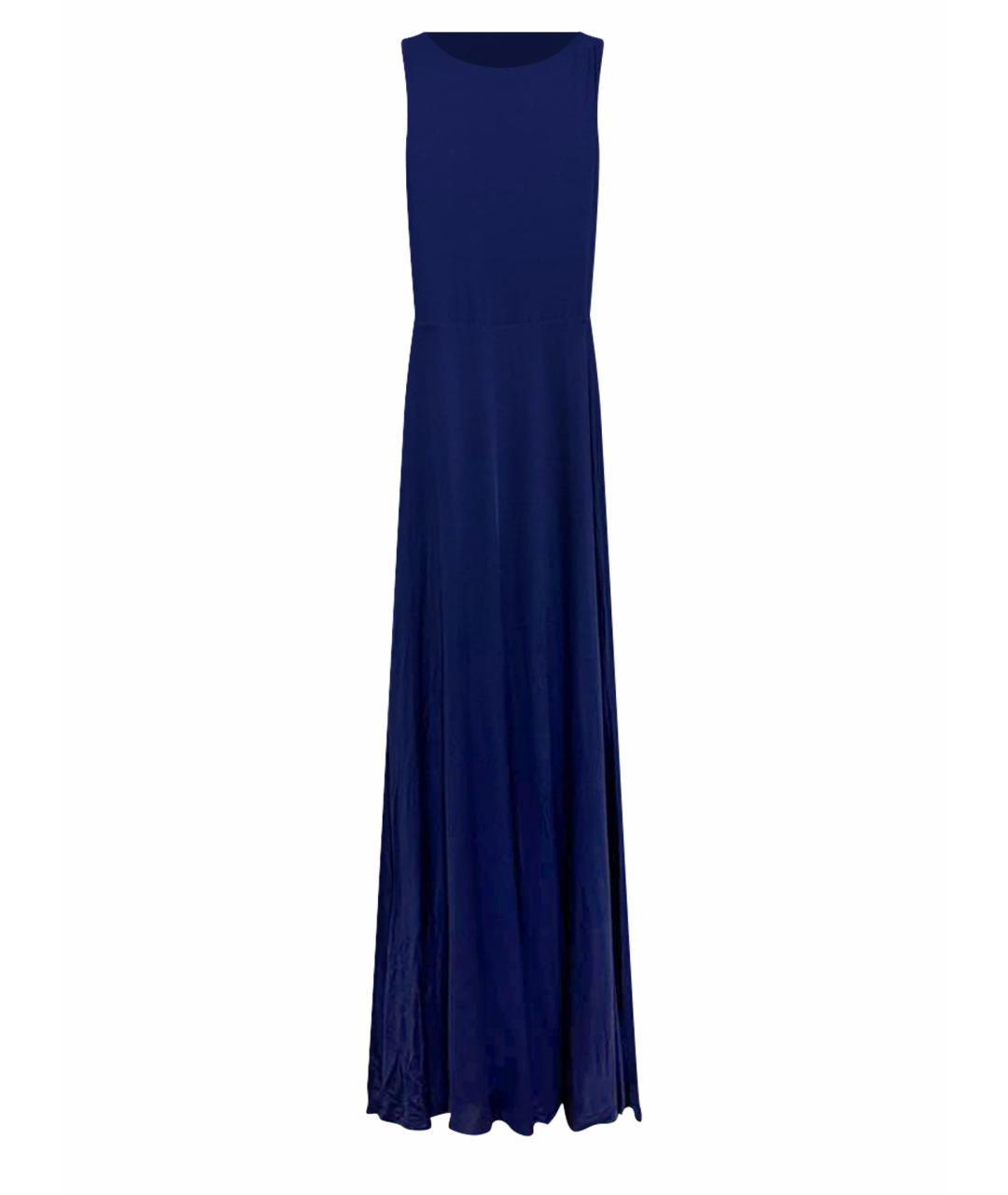 ETRO Синее вискозное вечернее платье, фото 1