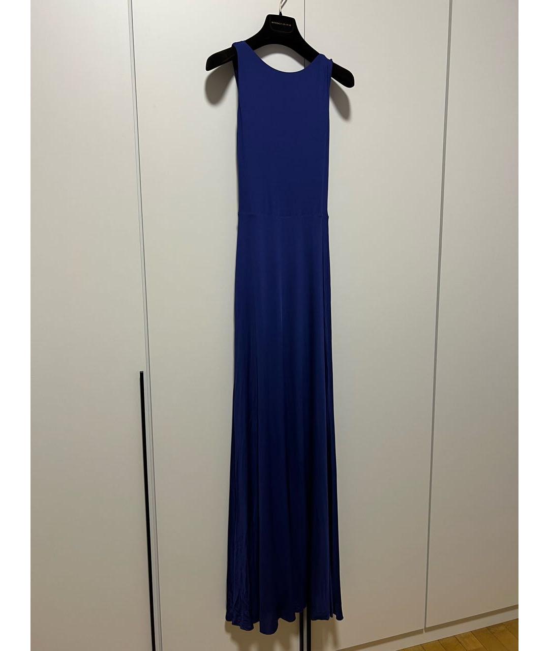 ETRO Синее вискозное вечернее платье, фото 6