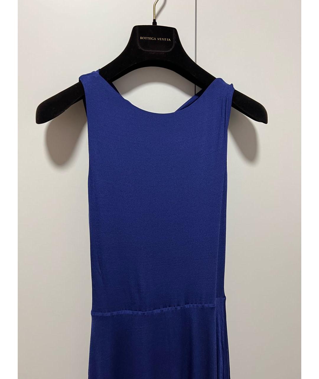 ETRO Синее вискозное вечернее платье, фото 3